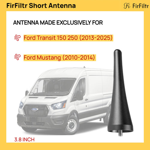 3.8 Inch Short Antenna for Ford Transit 2013-2026 Mustang 2010-2014,Ford Transit 150 250 Accessories,Short Car Video Antennas