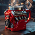 FirFiltr V8 Engines Stainless Steel Cup,Personalized Coffee Mug with Insulated Handle,Perfect for Car Lovers Gifts,Mechanics, Birthday, Christmas,Living room decoration as a work of art