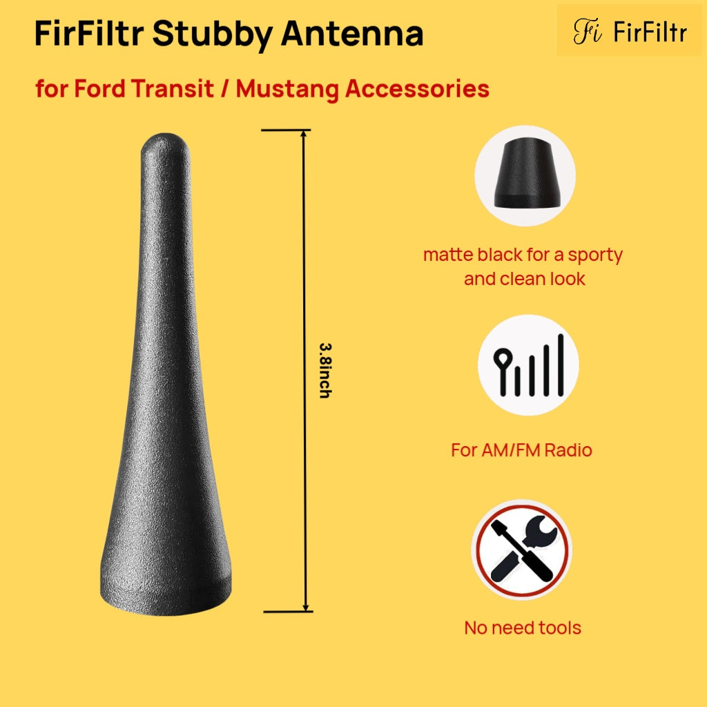 3.8 Inch Short Antenna for Ford Transit 2013-2026 Mustang 2010-2014,Ford Transit 150 250 Accessories,Short Car Video Antennas