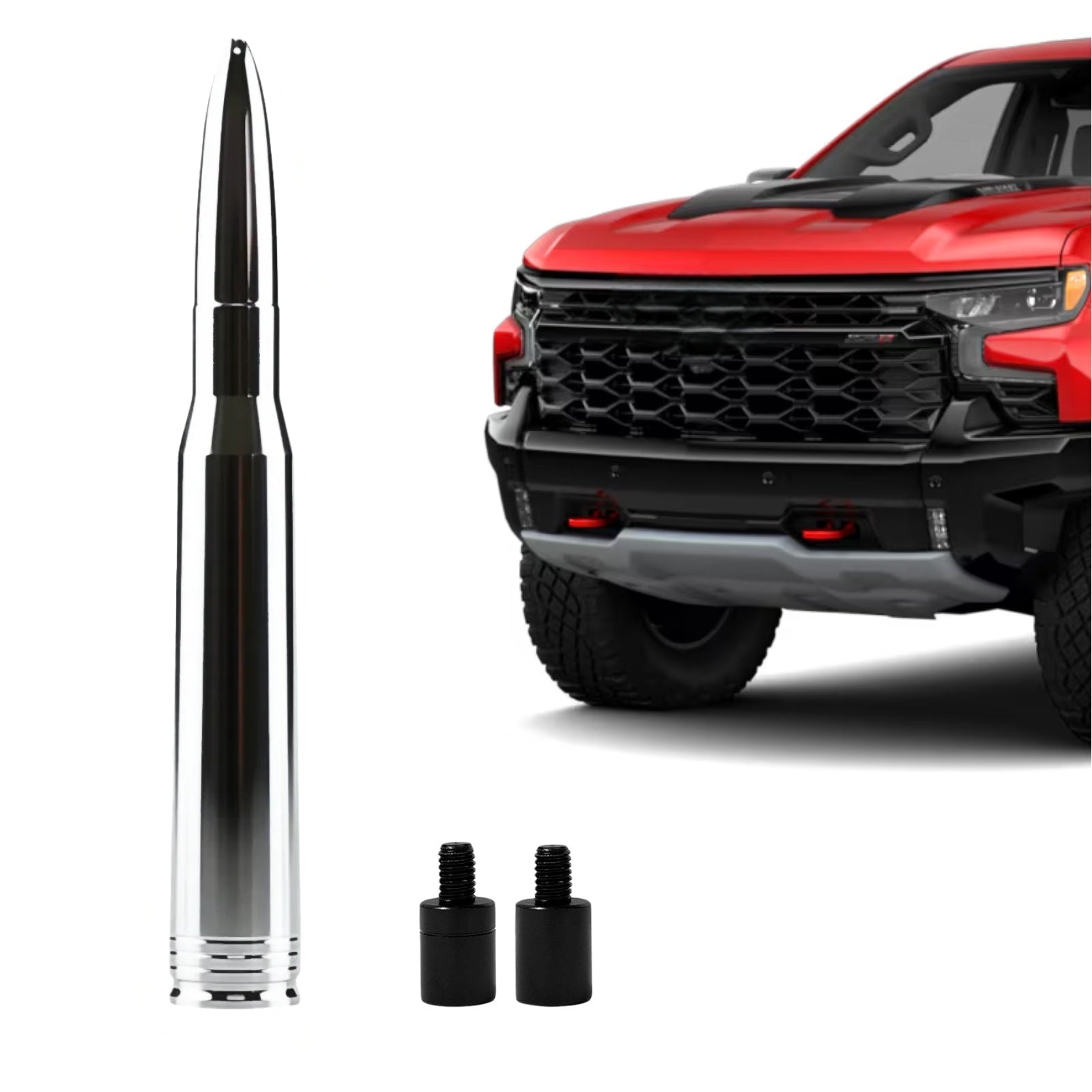 Chrome Truck Antenna for Chevy Silverado & GMC Sierra 1500 2500 3500