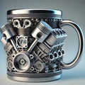 FirFiltr V8 engine stainless steel cup with insulated handle