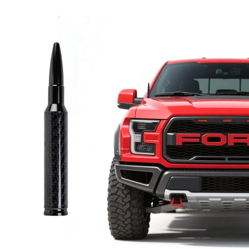 5.5IN Carbon Fiber 50 Cal Bullet Short Antenna for Ford F150 2009-2026,2017-2026 F250 F350 Super Duty,Bronco 2021-2026,Truck Antenna for F150 Accessories