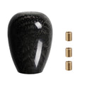 Carbon Fiber Shift Knob,Universal JDM Racing Type Oval Ball Stick Shifter Knobs for Most Car with 3 Adapters,for Infiniti Lexus Mazda Mitsubishi Nissan Toyota Subaru